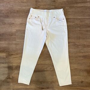 NWT TopShop Maternity White Mom Jeans